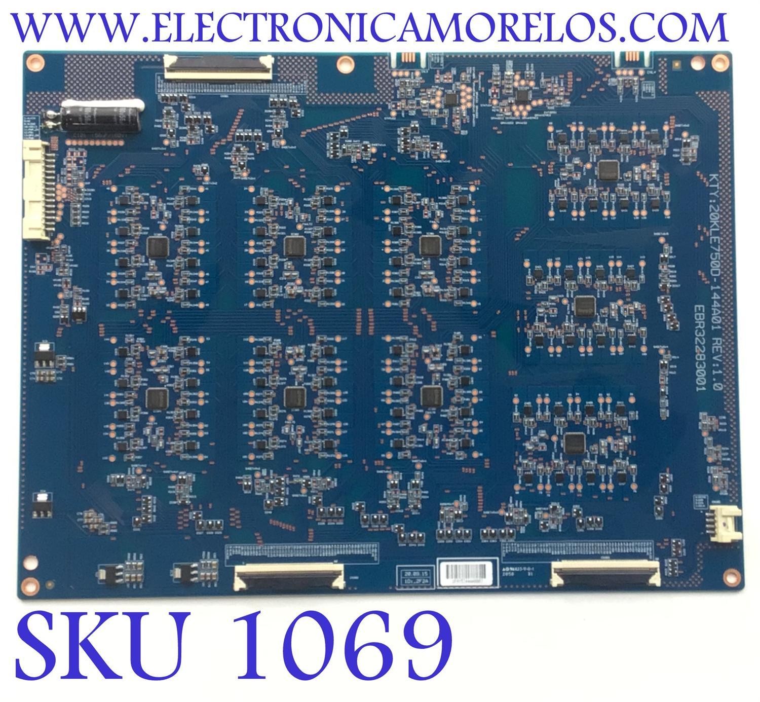 LED DRIVER PARA TV LG NANOCELL / NUMERO DE PARTE EBR32283001 / 20KLE750D-144A01 / 20KLE750D-144A01 REV:1.0 / DISPLAY LC750DZR (SP)(A1) / MODELO 75NAN099UPA / 75NANO99UPA / 75NANO99UPA.AUSYLJR